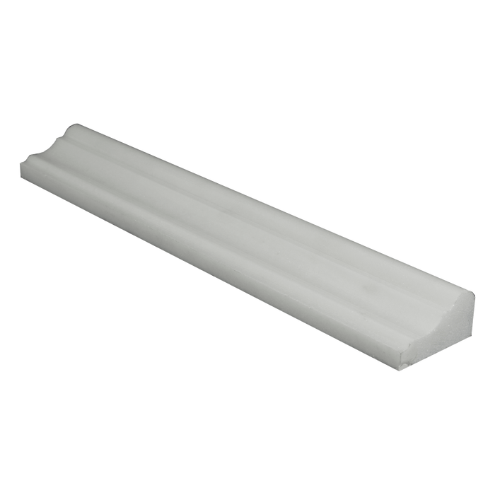 Thassos White Marble Liner - 2" x 12" F5 Chair Rail Polished