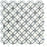 Thassos White Marble Mosaic - Flower with Blue-Gray Dots Polished