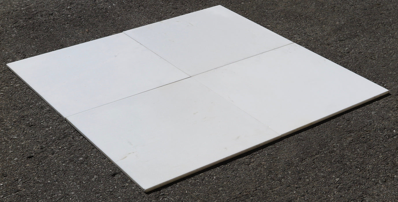 Thassos White Standard Marble Tile - 18" x 18" x 3/8"