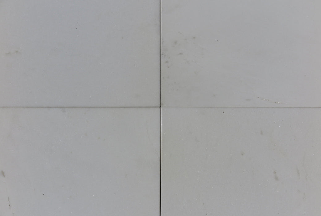 Polished Thassos White Standard Marble Tile - 18" x 18" x 3/8"