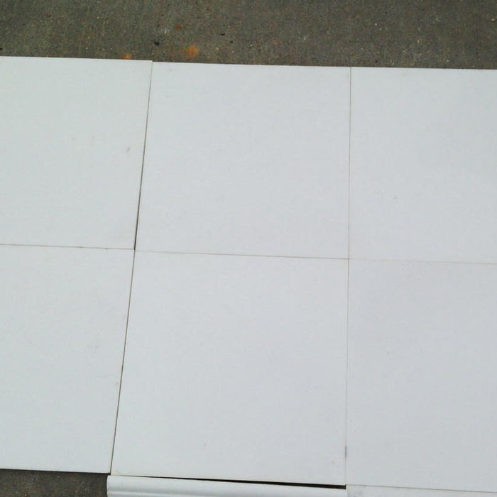Thassos White Extra Marble Tile - 12" x 12" x 3/8" Honed