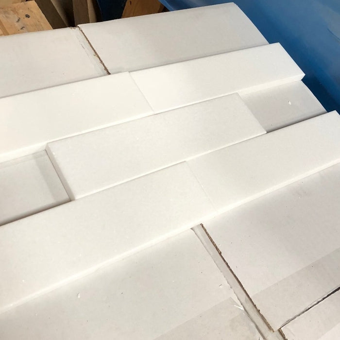 Thassos White Extra Marble Tile - 2" x 8" x 3/8"