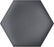 Full Tile Sample - Theory 3D Concave Shadow Ceramic Tile - 7" x 8" Hexagon Matte