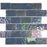 Full Sheet Sample - Aquatica Nautical Thunder Gray Staggered Glass Mosaic - 2" x 3" x 6 MM Iridescent
