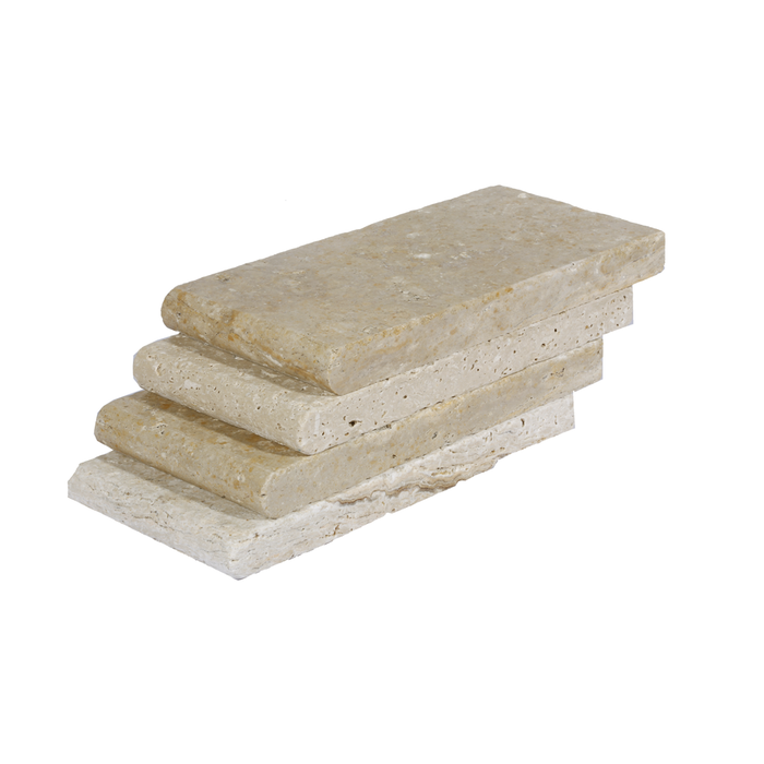 Toscana Tumbled Travertine Pool Coping - 12" x 24" x 1 1/4"
