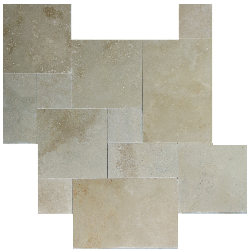 Toscana Tumbled Travertine Paver Versailles Pattern