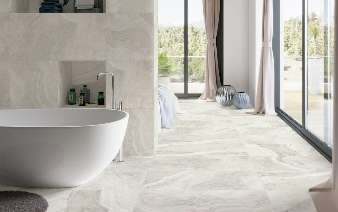 Travertino Caracalla Antracita Porcelain Matte 12" x 24"