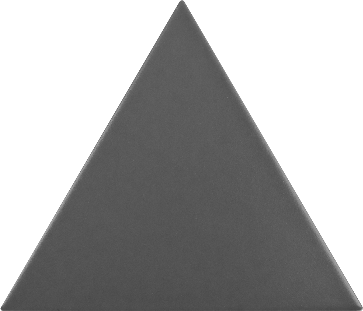 Full Tile Sample - Tres Wall Graphite Ceramic Tile - 6" x 7" Triangle Matte