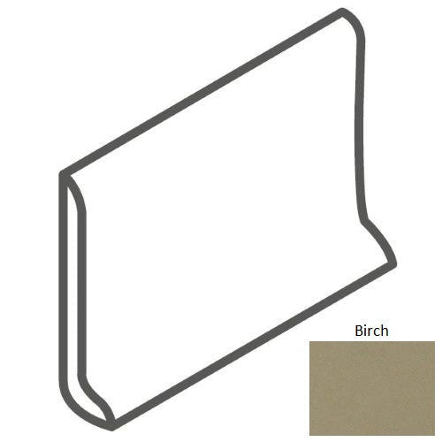 Daltile ColorMatch QH84 Birch Glossy Ceramic Thin Lip Cove Base — Stone