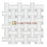White Carrara Marble Mosaic - Triple Weave with Black & Gray Polished