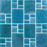 Full Sheet Sample - Aquatica Piazza Turquoise Deco Block Random Glass Mosaic - 11.75" x 11.75" Textured