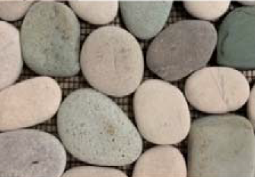 Island Rock Interlocking Turtle Mix Color Pebble Mosaic - Honed