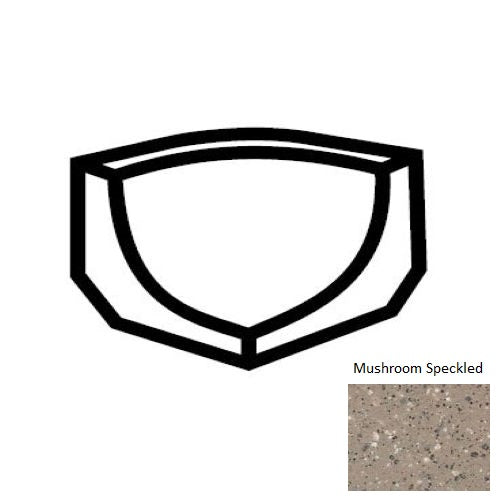 Unglazed Mosaics Mushroom Speckled 0A41