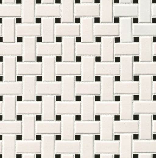 Domino Retro Bianco White and Black SMOT-PT-RETBIA-BW