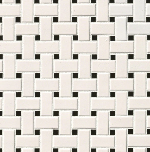 Domino Retro Bianco White and Black SMOT-PT-RETBIA-BW