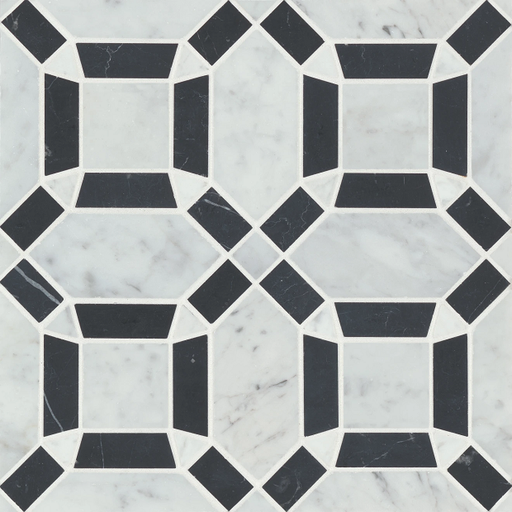 Matisse White Carrara & Nero Marquina 1 WHTCARNER