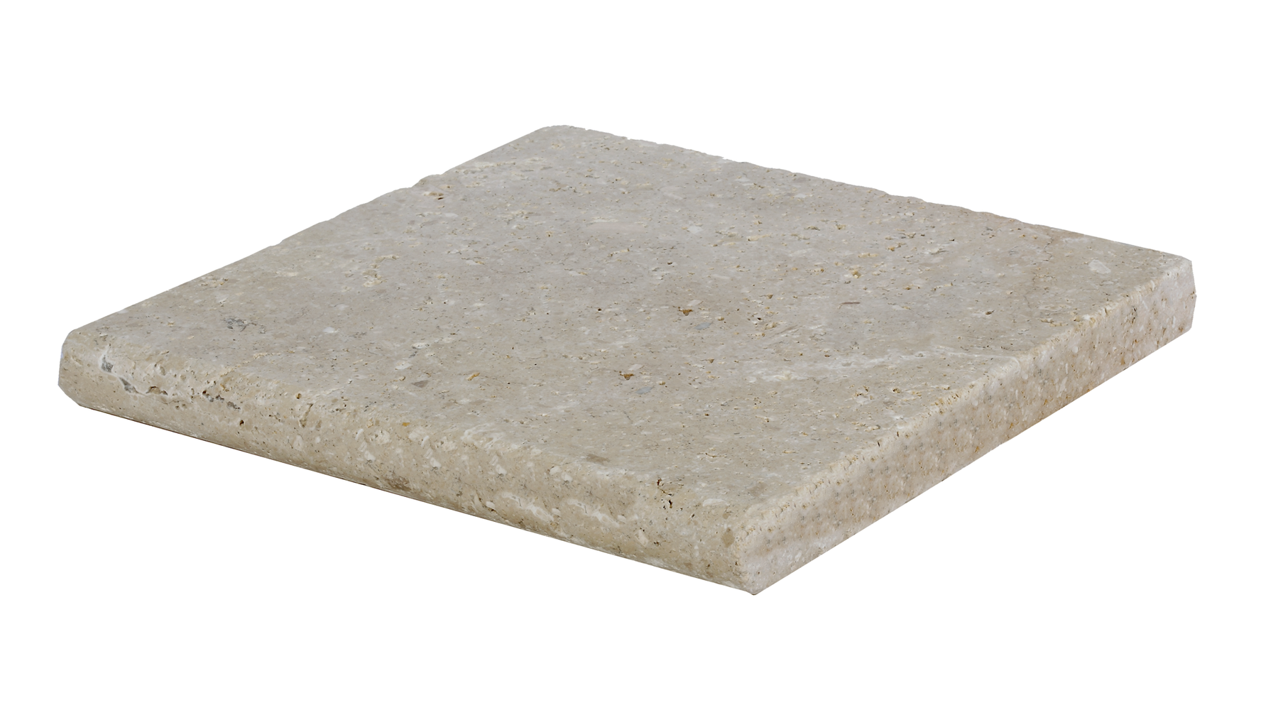 Walnut Tumbled Travertine Pool Coping - 12" x 12" x 1 1/4"