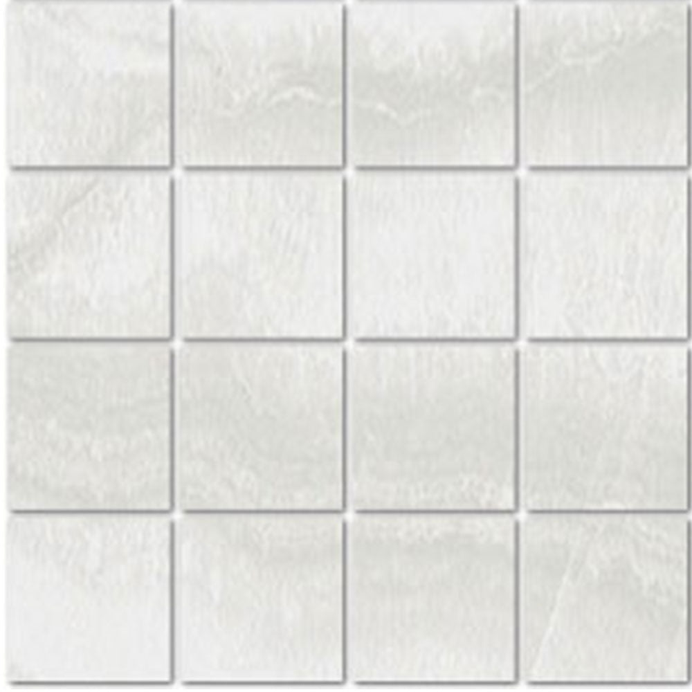 Full Sheet Sample - Atlas Warm Grey Porcelain Mosaic - 3" x 3" Matte