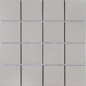 Full Sheet Sample - Gallery Warm Grey Porcelain Mosaic - 3" x 3" Matte