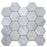 White Carrara Marble Mosaic - 3" Hexagon Tumbled
