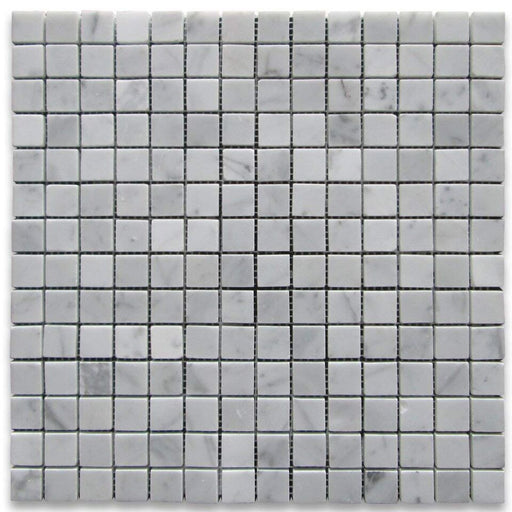 White Carrara Marble Mosaic - 3/4" x 3/4" Honed