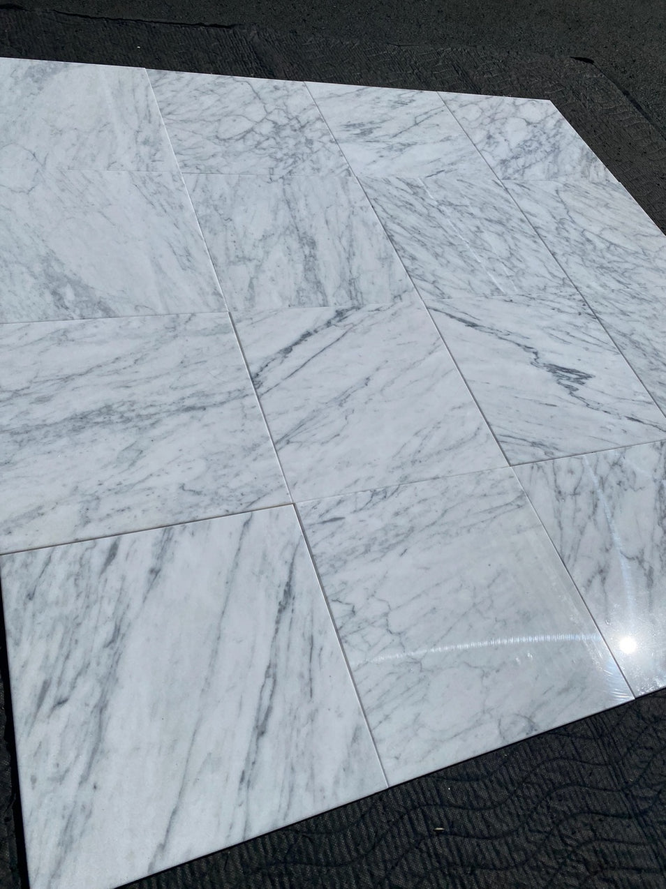 White Carrara C Polished Marble Tile | Lowest Price — Stone & Tile ...