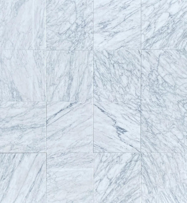 Full Tile Sample - White Carrara C Marble Tile - 24" x 24" x 3/8" Honed