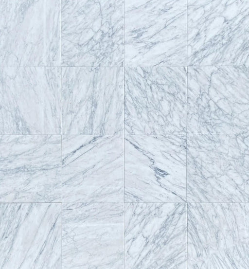 White Carrara C Marble Tile - Honed 