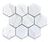 White Knight  Recycled Glass Mosaic - Hexagon