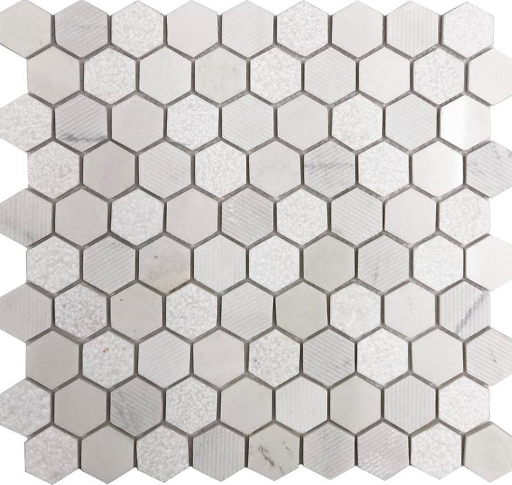 Stone Hex White HXS10