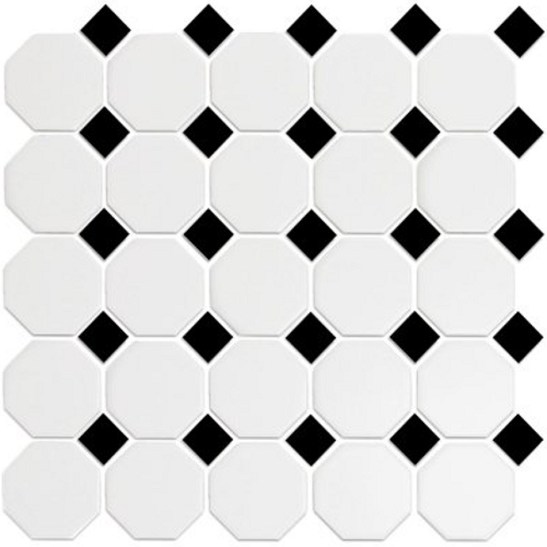 CC Mosaics White & Black UFCC101-12MT