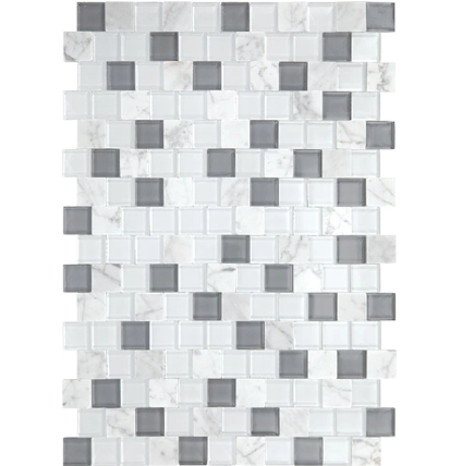 Perfit Mosaix White Carrara & Glass PT48