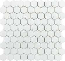 Full Sheet Sample - Metropolitan Thassos White Deco Hexagon Marble Mosaic - 11.25" x 10.813" Polished