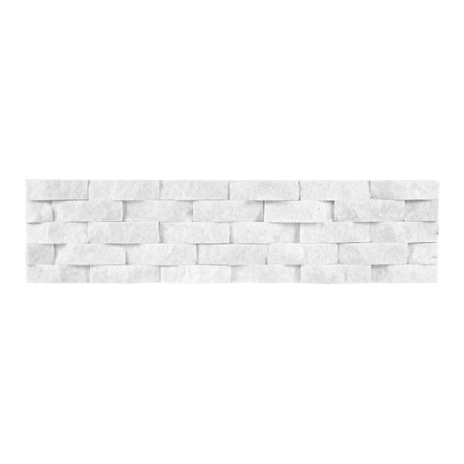 White Basket Weave Quartzite Ledgestone - 6" x 24"