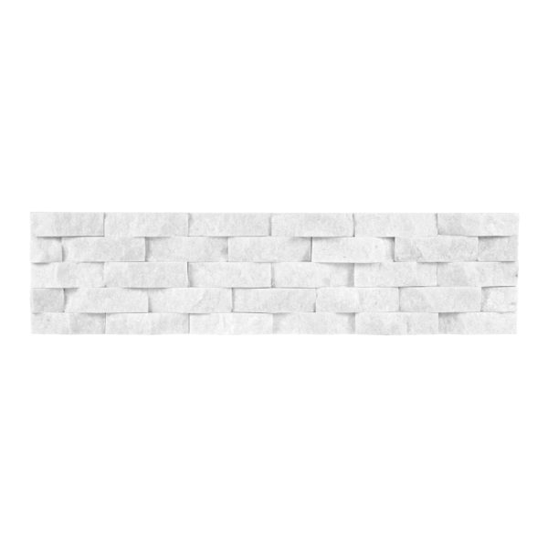 White Basket Weave Quartzite Ledgestone - 6" x 24"