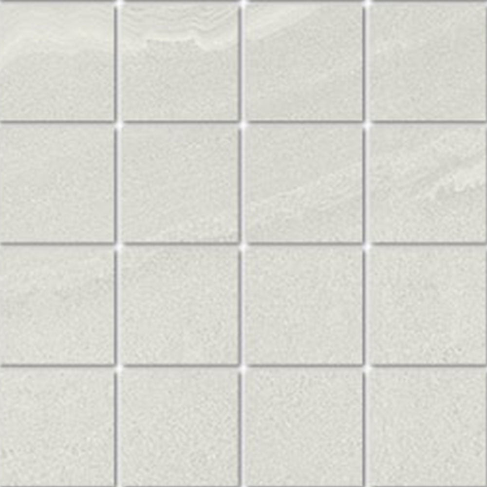 Full Sheet Sample - Cumbria White Ceramic Mosaic - 3" x 3" Flat