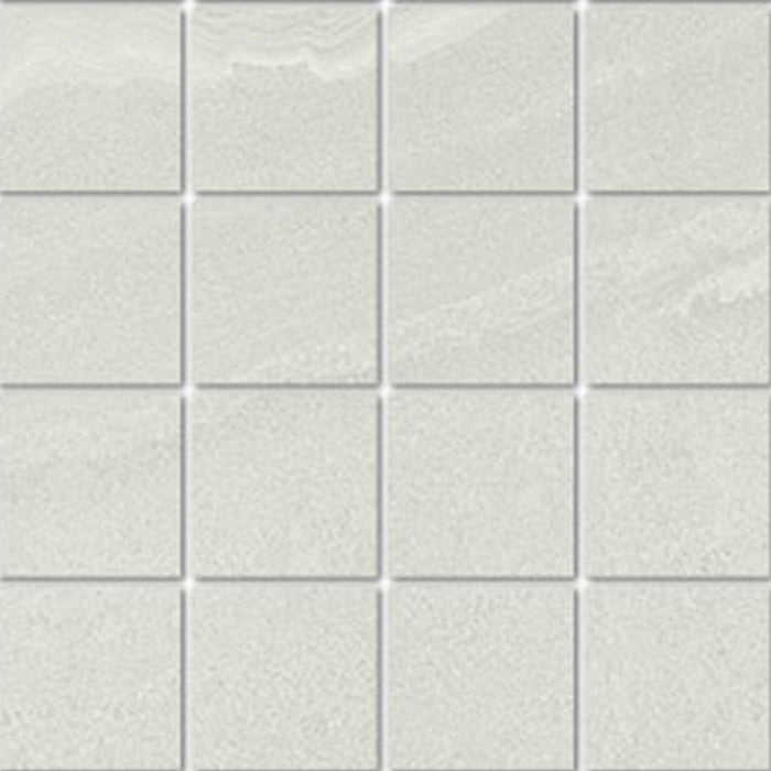 Full Sheet Sample - Cumbria White Ceramic Mosaic - 3" x 3" Flat