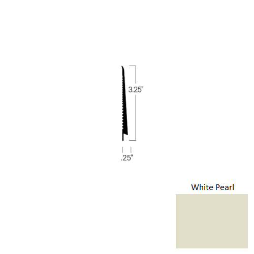 Johnsonite White Pearl TDC-77-3 1/4X75
