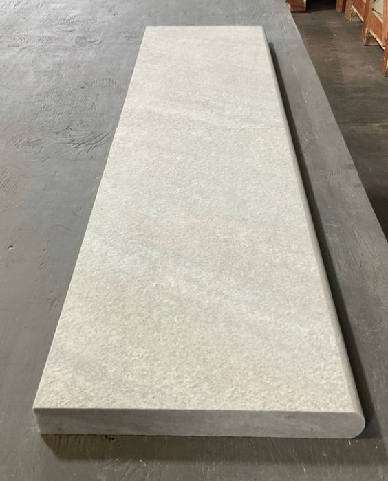 White Quartzite Pool Coping - 12" x 24" x 4 CM Flamed & Brushed