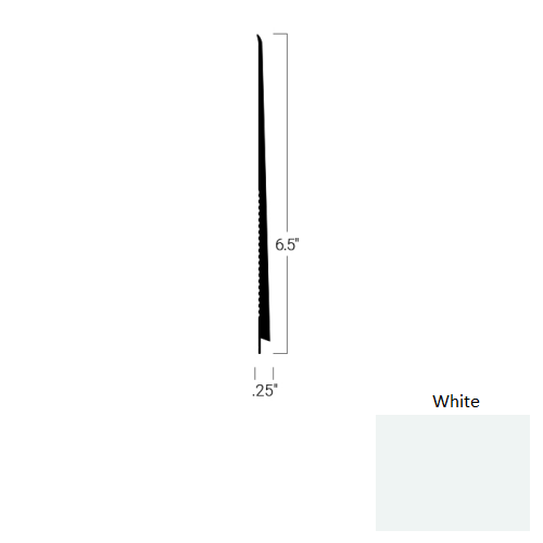 Johnsonite White TDC-50-6 1/2X75