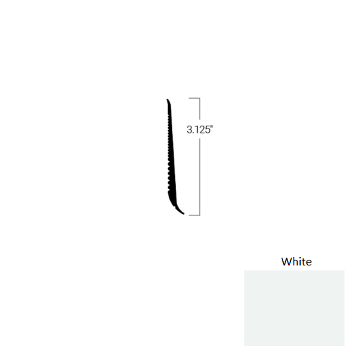 Johnsonite White TDCR-50-3 1/8X75
