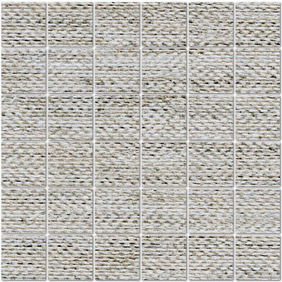 Full Sheet Sample - Craft Wool Porcelain Mosaic - 2" x 2" Matte & Textured