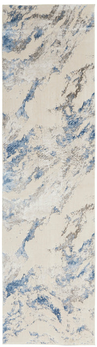 Silky Textures Blue / Ivory / Grey BLIGY