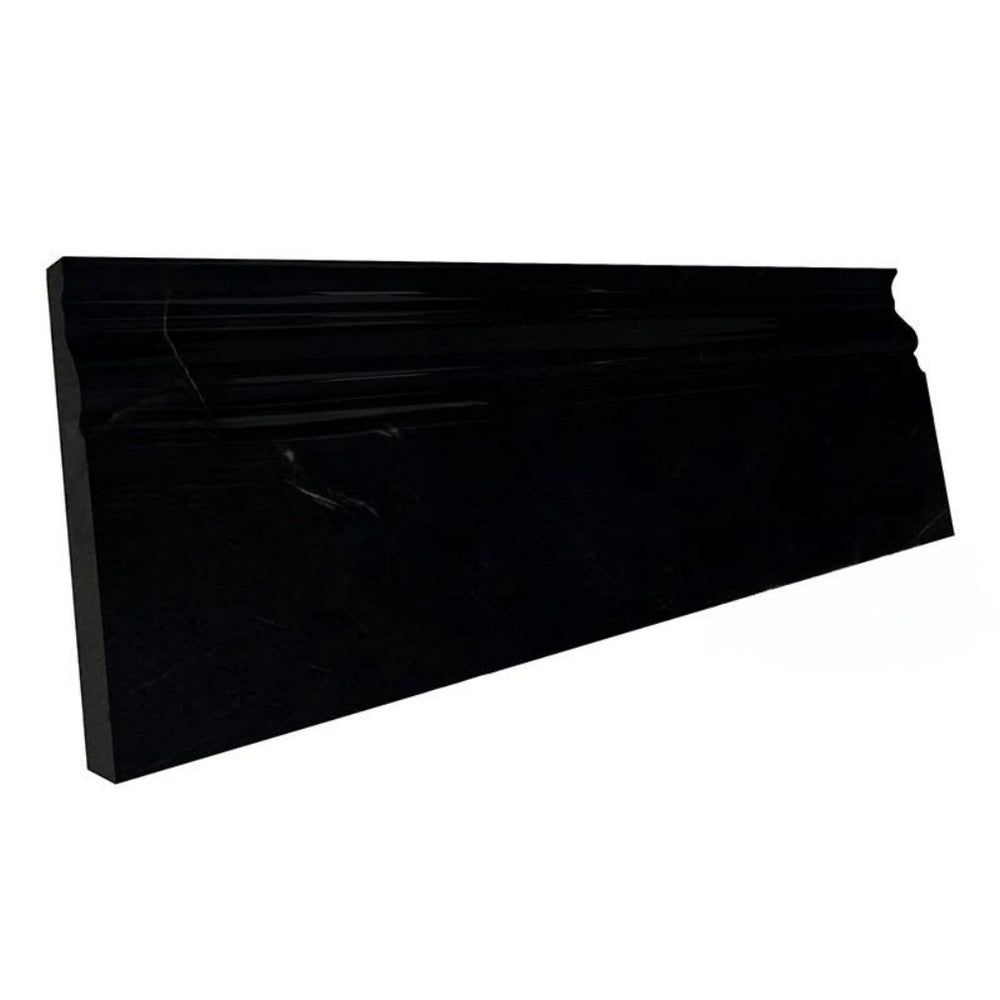 Absolute Black Granite Baseboard - 4" x 12" Polished