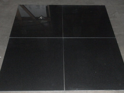 Polished Absolute Black Granite Tile - 24" x 24" x 5/8"