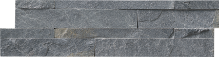 Full Ledger Sample - Aquatica Amazon Gray Deco Natural Stone Ledgestone - 6" x 24" Textured