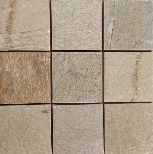 Amber Gold Quartzite Paver - 24" x 24" x 1/2" - 5/8" Natural Cleft Face, Gauged Back