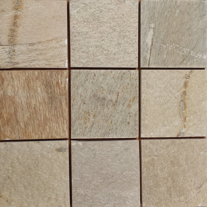 Amber Gold Quartzite Paver - 24" x 24" x 1/2" - 5/8" Natural Cleft Face, Gauged Back