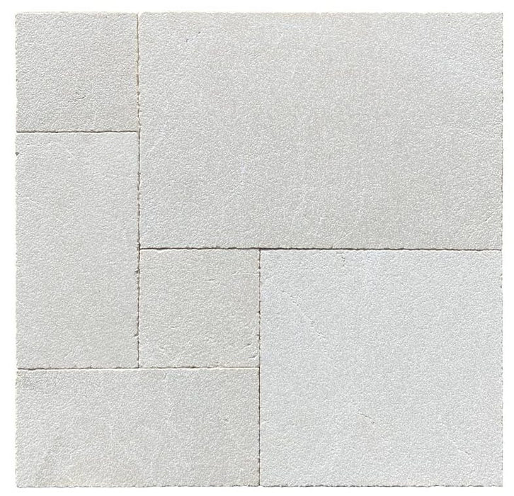 Antalya Cream Sandblasted & Brushed Marble French Paver Versailles Pattern