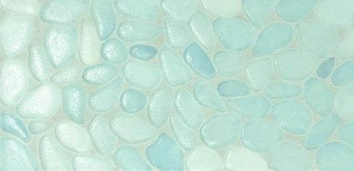 Liquid Rocks Aqua Blue Glass Mosaic - Textured